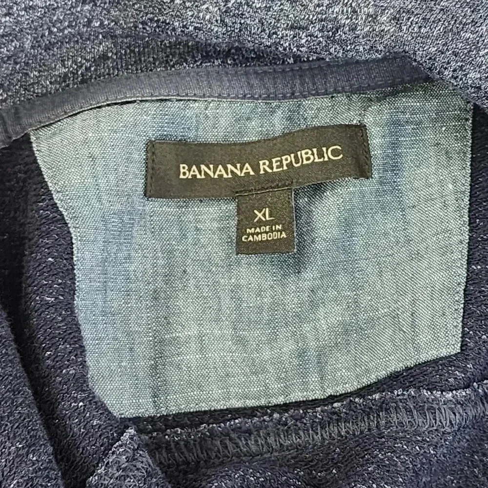 Banana Republic Mockneck Full zip Blue Sweatshirt Men's XL